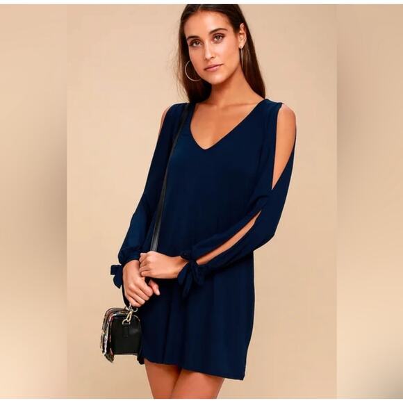 Lulus Glory of Love Navy Blue Dress - Picture 1 of 4